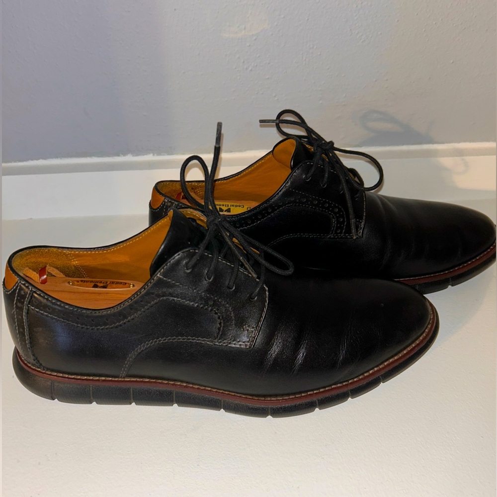 Mens Johnston & Murphy Holden Wingtip Shoes 20-4637 Black Leather Size 9 M Nice